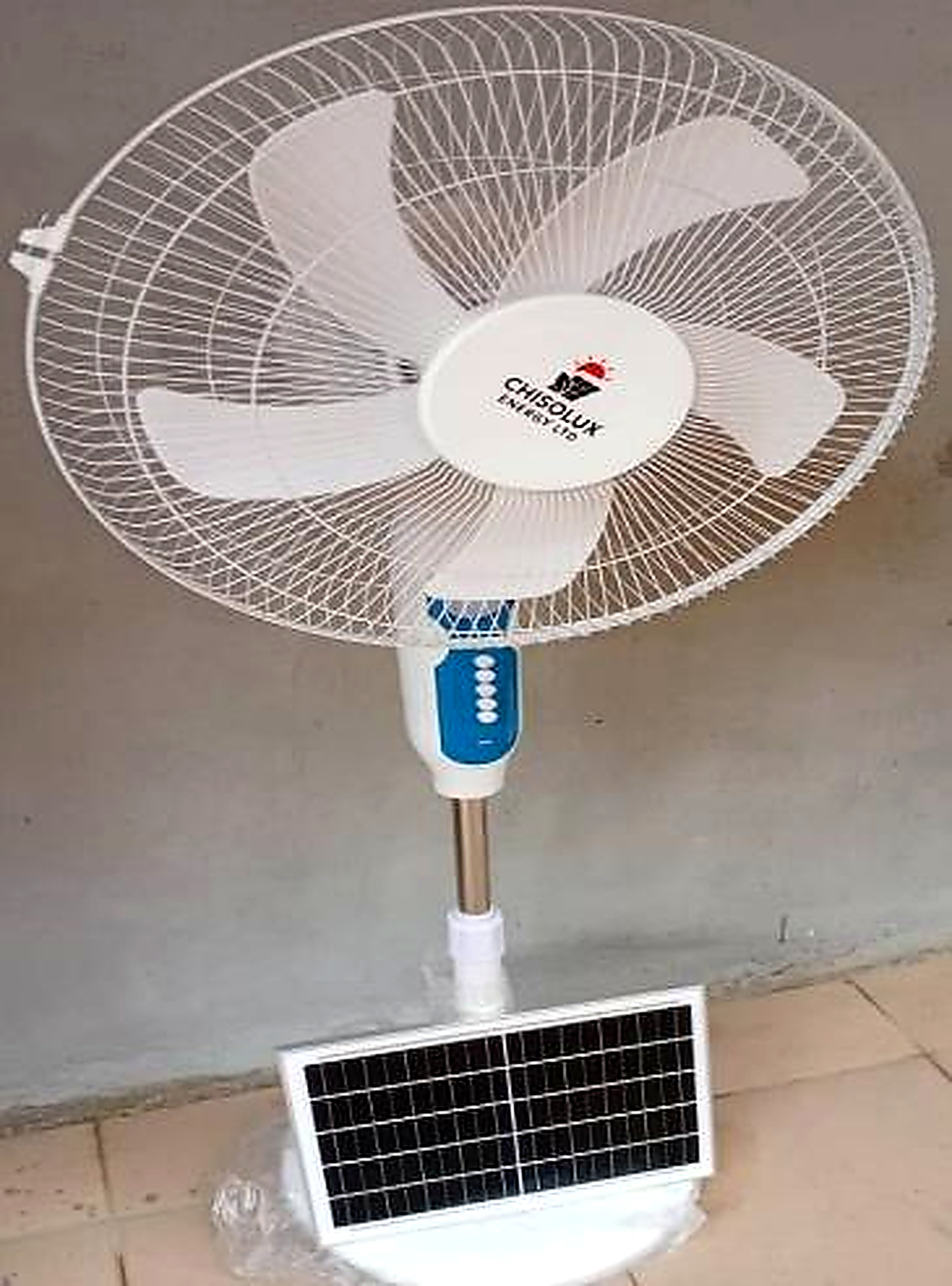 Fan-188 16-Inch Solar Rechargeable Standing Fan