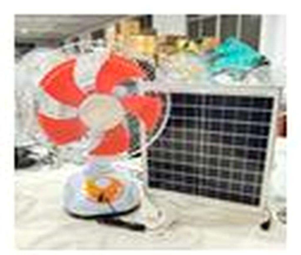 MDSSDF-04 12-Inch Solar Standing Fan with Bluetooth