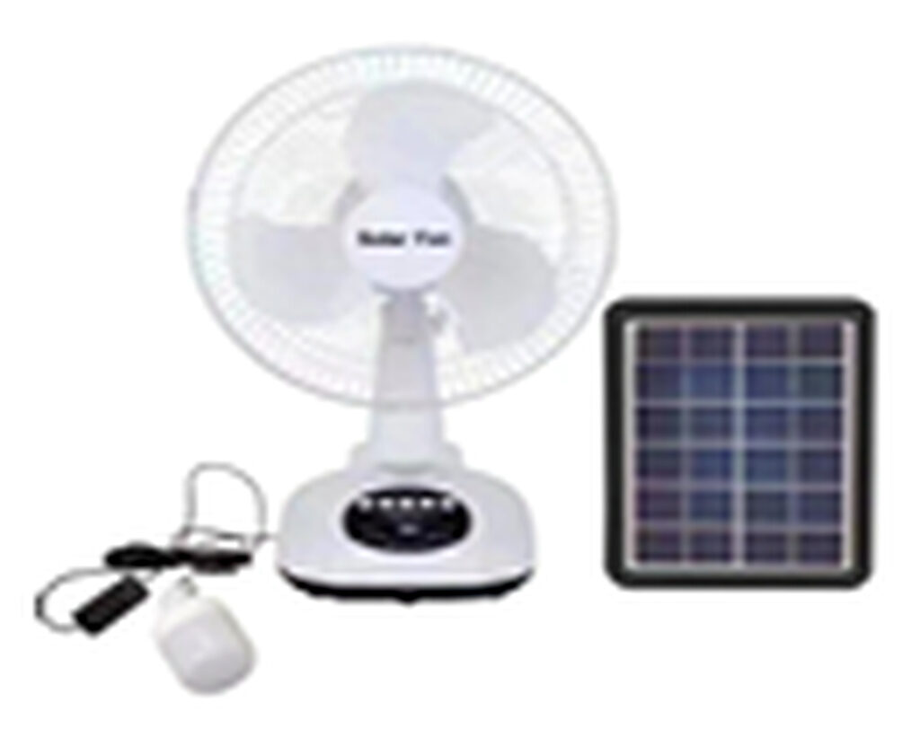 Table Fan TJ-75 12-Inch Solar Rechargeable Fan